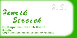 henrik streich business card